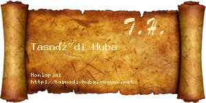 Tasnádi Huba névjegykártya
